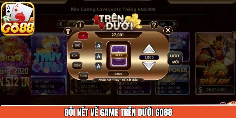 Sức hút của game trên dưới tại casino Go88
