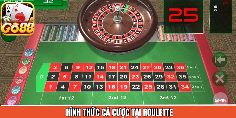 Tổng hợp một số cược thông dụng trong Roulette