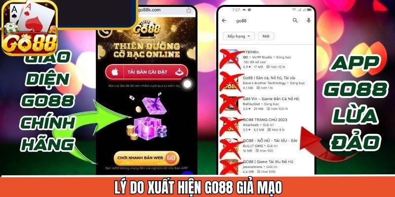Lý do then chốt cho tình trạng Go88 giả mạo xuất hiện
